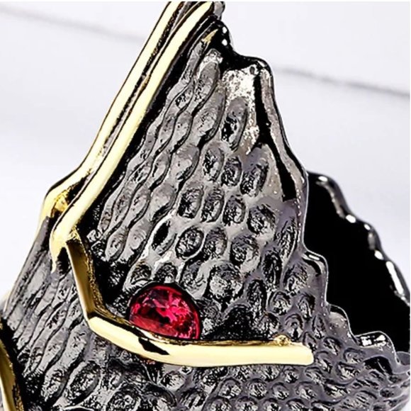 925 Silver Natural Pomegranate Ruby Gemstone Ring - Picture 7 of 12